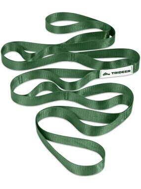 ✨Stretching Dark Green Strap with Loops Non Elastic Yoga Physical Therapy Belt